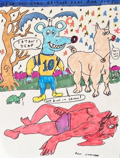 Satan's Dead - Daniel Johnston, Original Drawing, Austin, Texas Artist
