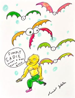 Simplemente Sadie - Daniel Johnston, Dibujo Original, Artista Pop de Austin, Texas
