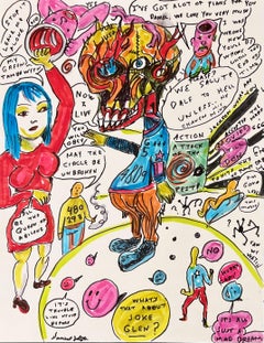 Stop It Leave Me Alone - Daniel Johnston, Original Drawing, Austin, Texas Artist
