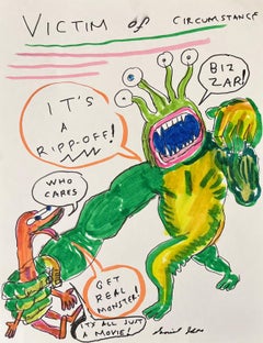 Victim of Circumstance - Daniel Johnston, Original Drawing, Austin, Texas Artist