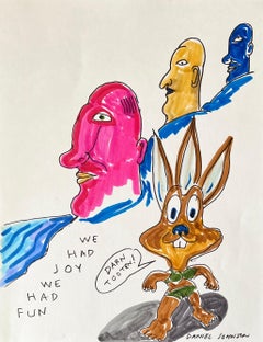 We Had Joy We Had Fun - Daniel Johnston, Original Drawing, Austin, Texas Artist