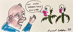 Wir Were Wrong, vollständig akzentuiert – Daniel Johnston, Originalzeichnung, Pop-Künstler