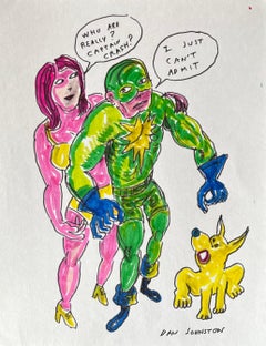 Who Are You Really? Captain Crash? - Daniel Johnston, Original Drawing, 2011