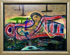 ""Nach Gandhi"" Acryl auf Leinwand - Abstraktes Gemälde