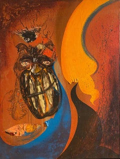 "Untitled, " Acrylic and Paper Collage on Canvas