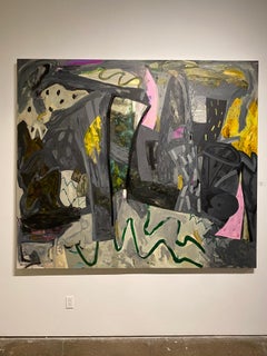 "Studio - Evening II, " Oil on Canvas - Abstract painting, Contemporary Art