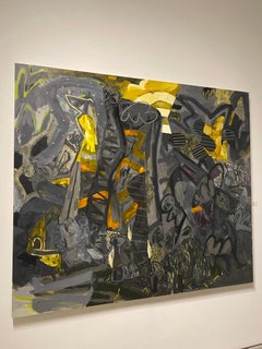 "Night Studio III, " Oil on Canvas - Abstract painting, Contemporary Art