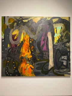 "Night Studio II, " Oil on Canvas - Abstract painting