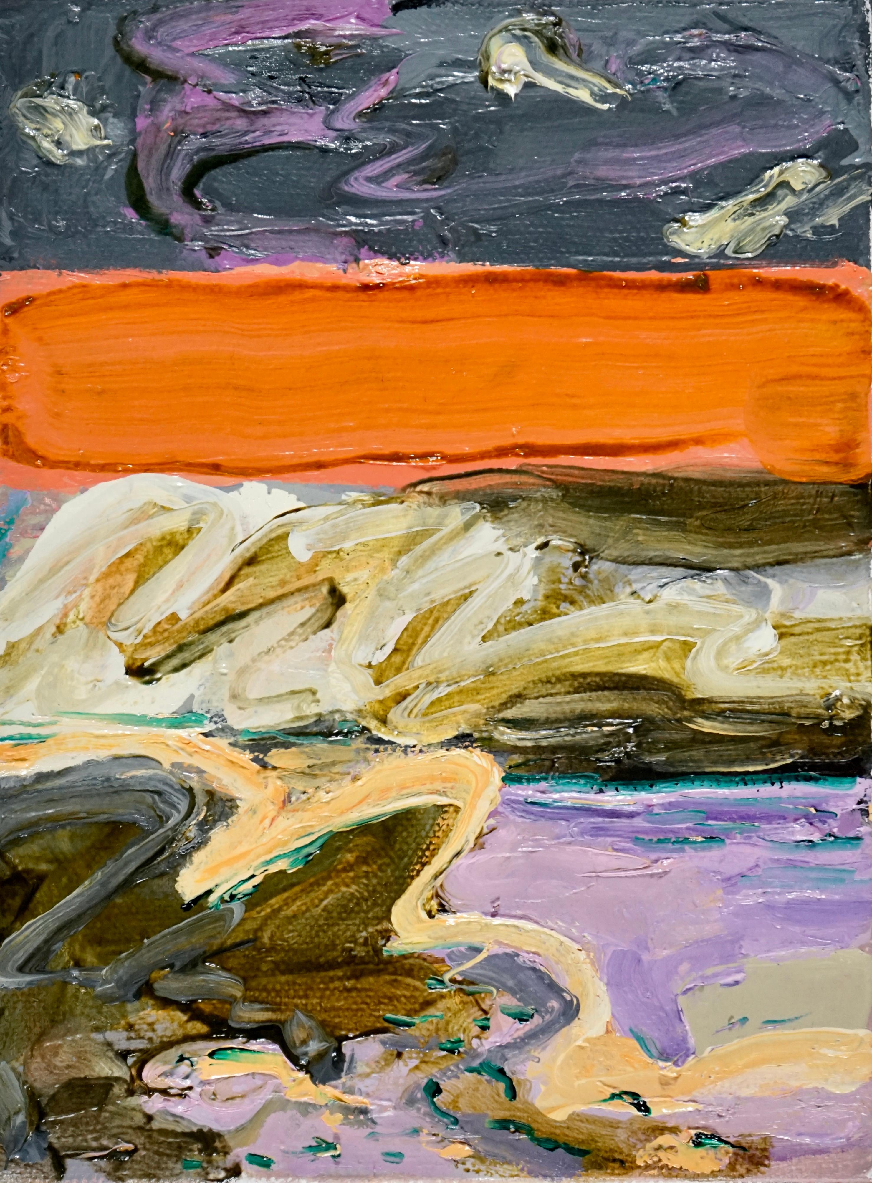Abstract Painting Alfredo Gisholt - "Maine Landscape #2," Huile sur toile - Peinture abstraite
