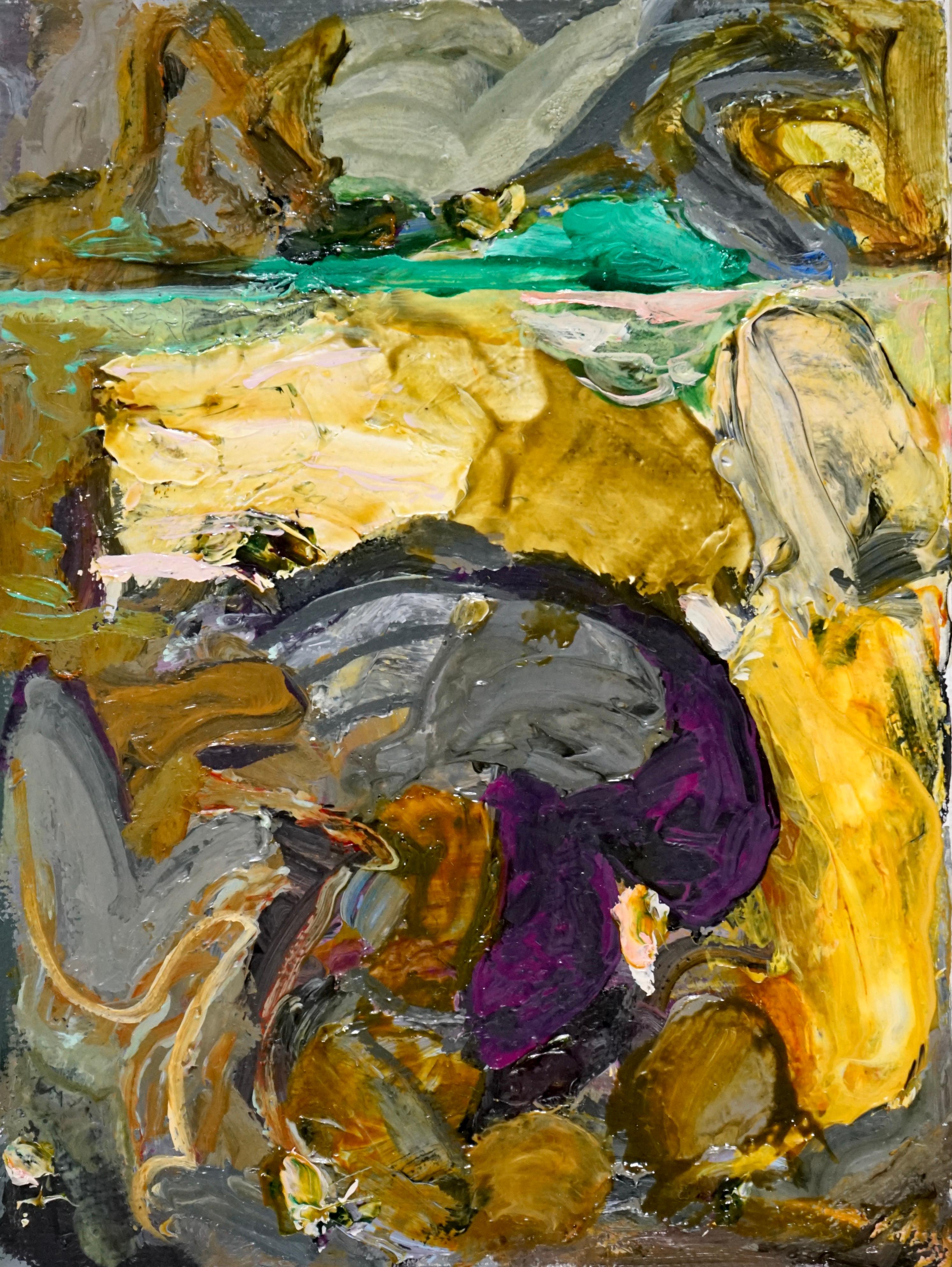 Landscape Painting Alfredo Gisholt - "Maine Landscape #4", Huile sur toile - Peinture abstraite