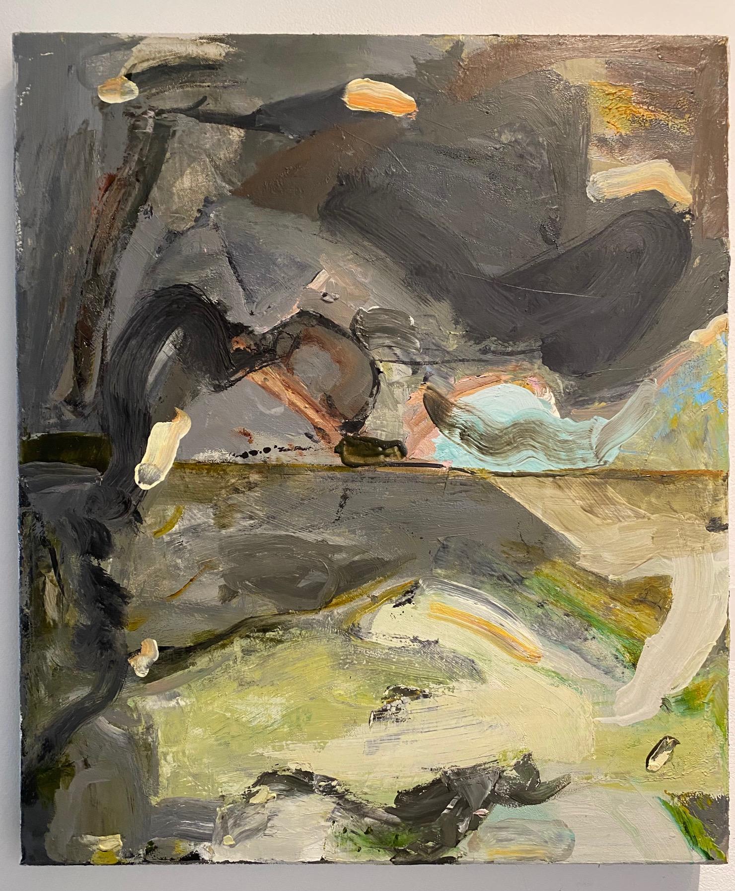« Main Landscape - Storm II », huile sur toile - peinture abstraite - Painting de Alfredo Gisholt