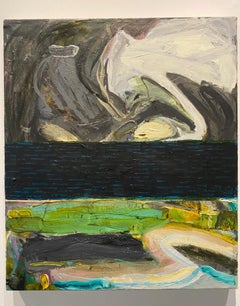 "Maine Landscape - Storm III" Oil on Canvas, Abstract Painting, Contemporary Art