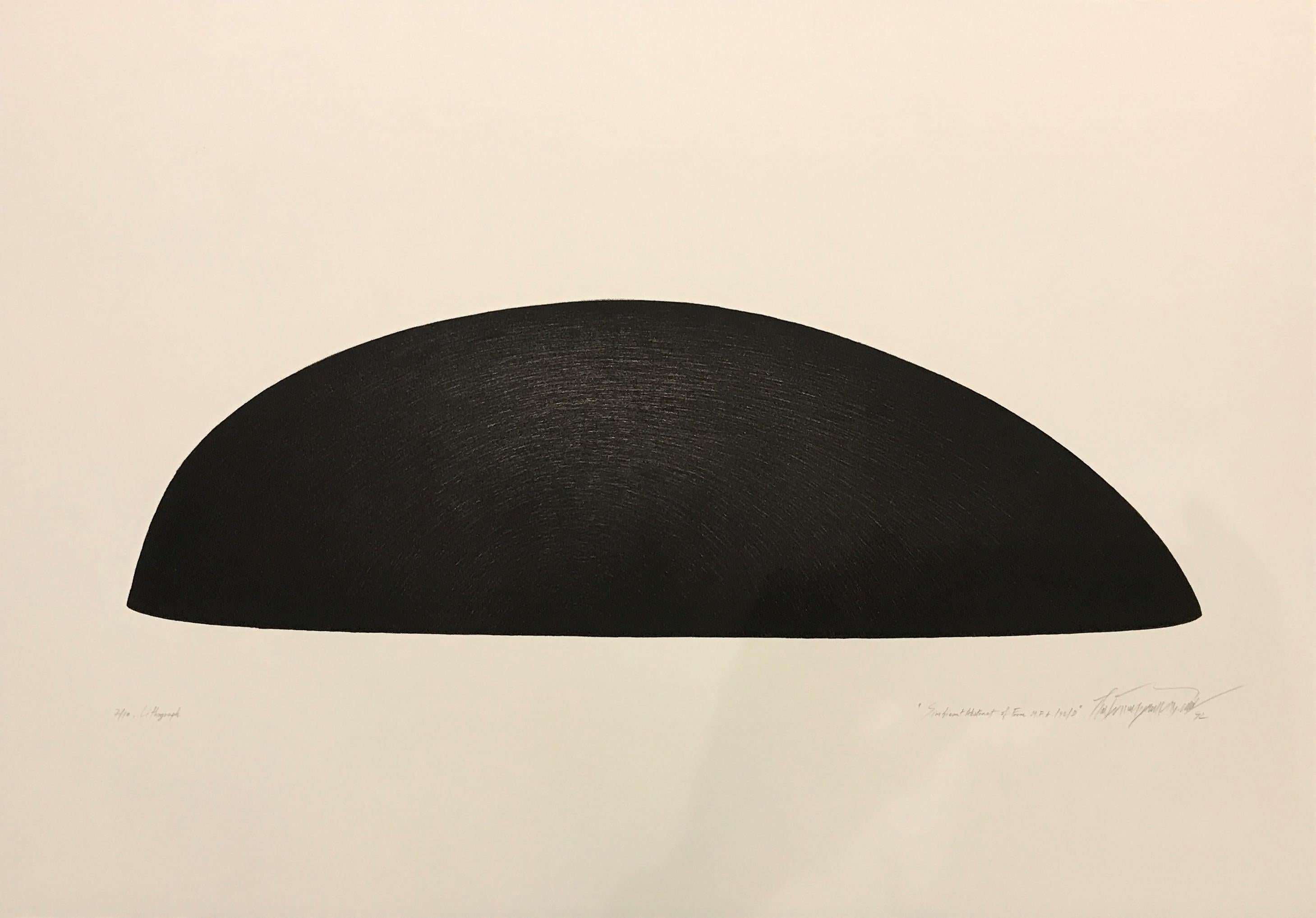 Phatyos Buddhacharoen Abstract Print - "Significant Abstract of Form M.F.A, /92/D" - Minimalist Print