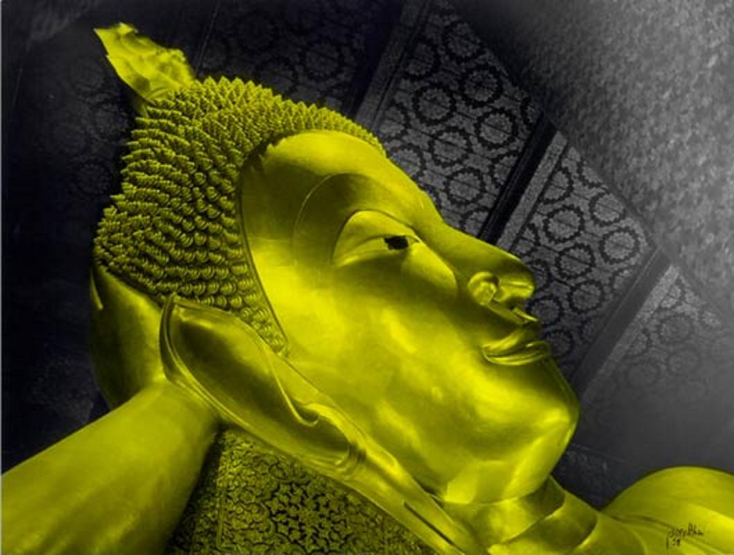 Pierre Porretti Figurative Photograph - "Golden Buddha 1, " Signed Original Print