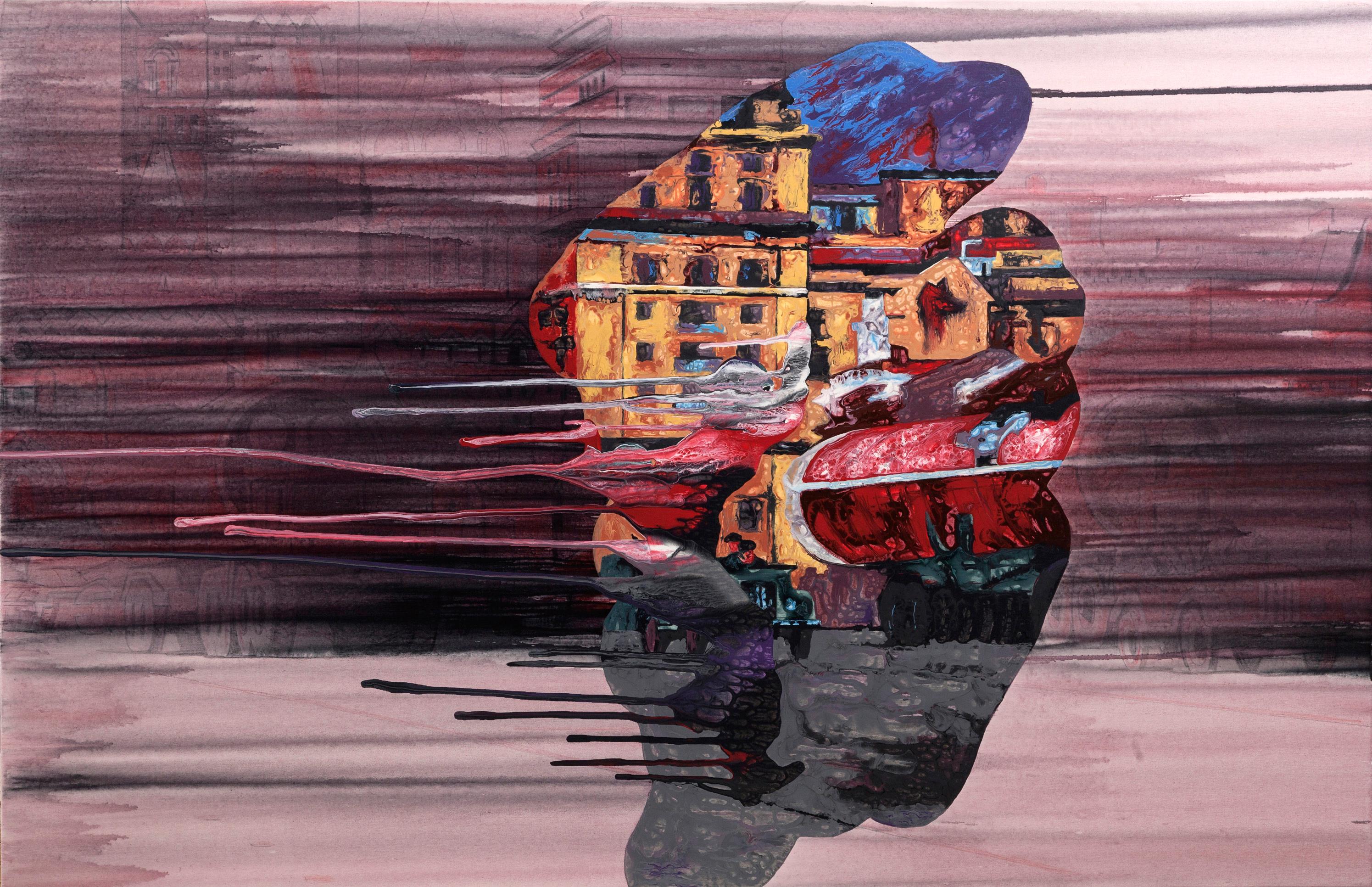 Figurative Painting di ivan Plusch - "Effetto-1", acrilico su tela - Surrealista