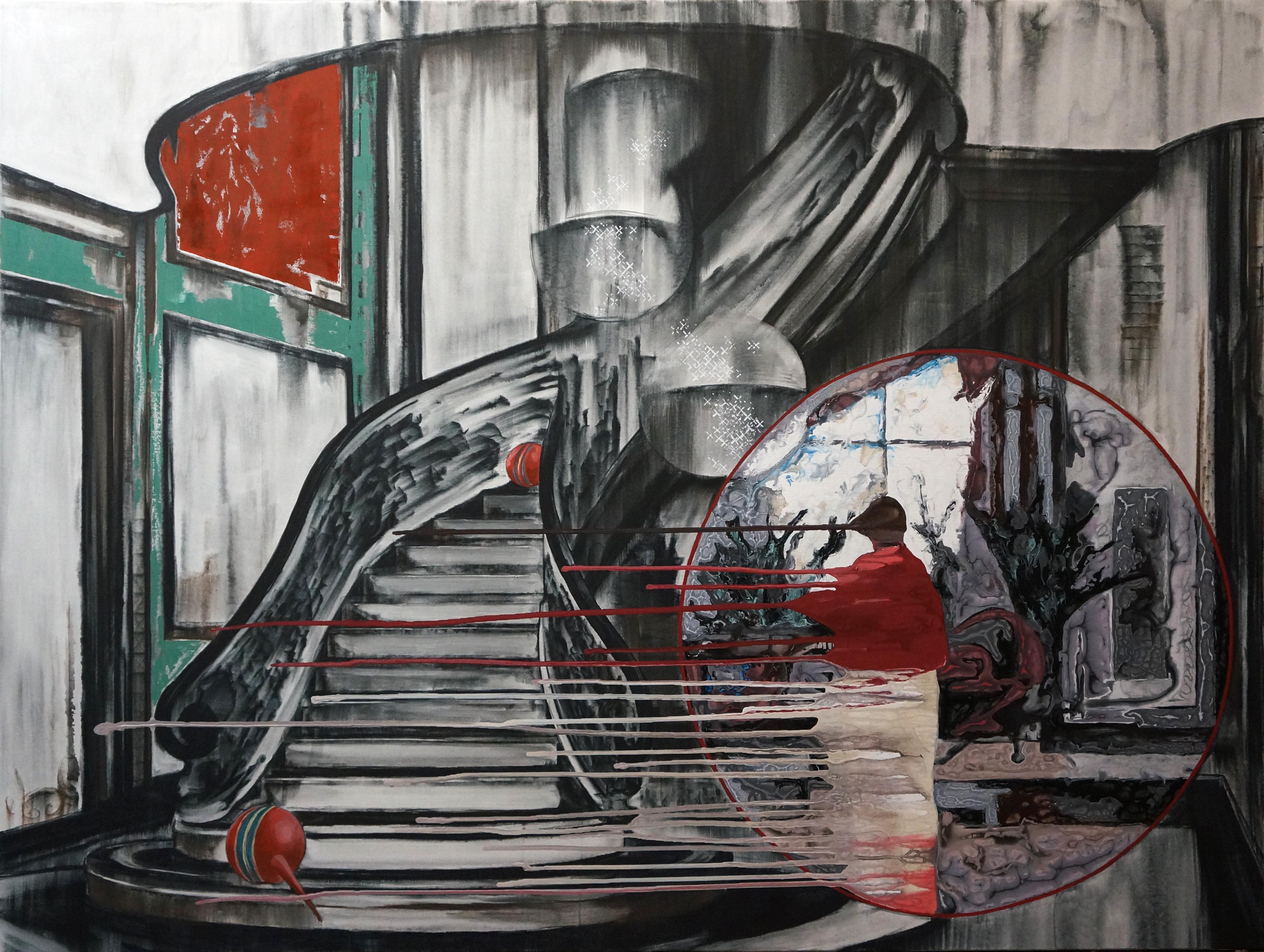 "Inmortalidad #3, " Acrílico sobre lienzo - Surrealista