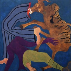 "Ibrahim Dawood, ¿Por qué tuviste que hacerlo?", Óleo sobre lienzo, Pintura figurativa