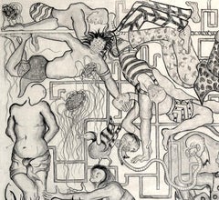 "Una fantástica colisión de los tres mundos XVIII" - Dibujo Figurativo