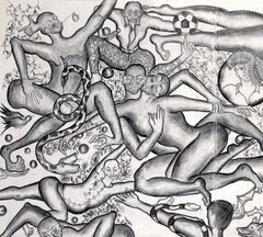 "A Fantastic Collision of the Three Worlds  XXVI" - Figurative Drawing