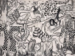 « Un fantastique collision des trois mondes »  XXVII, ""  Dessins figuratifs indiens