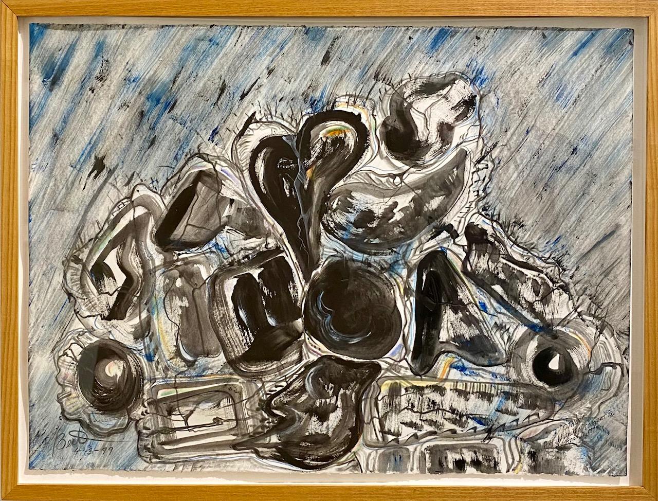 This mixed media painting on paper is one in a series of studies leading up to Long’s major ice sculpture installation Other in May of 2000.

Bert L. Long Jr., was self-taught artist, was born in 1940 in Texas, grew up the Houston’s historic Fifth