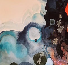 "Penumbra", Watercolor, Abstract, Contemporary Art, Emerging Artist, Framed