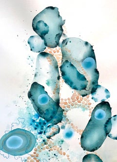 "Telophase", Watercolor, Abstract, Contemporary Art, Emerging Artist, Framed