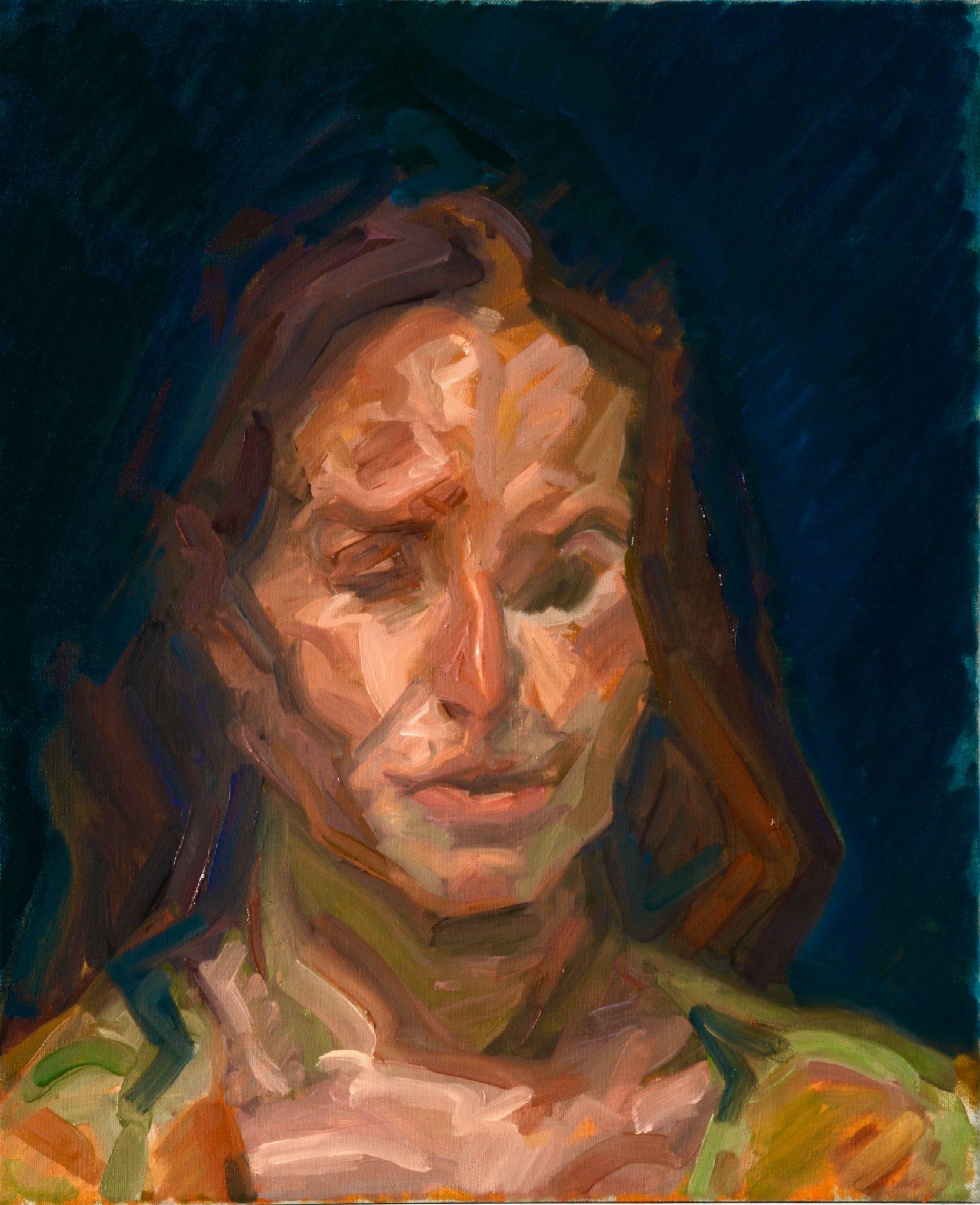 Charlie Schaffer Portrait Painting - Head of a Woman (Rowena)