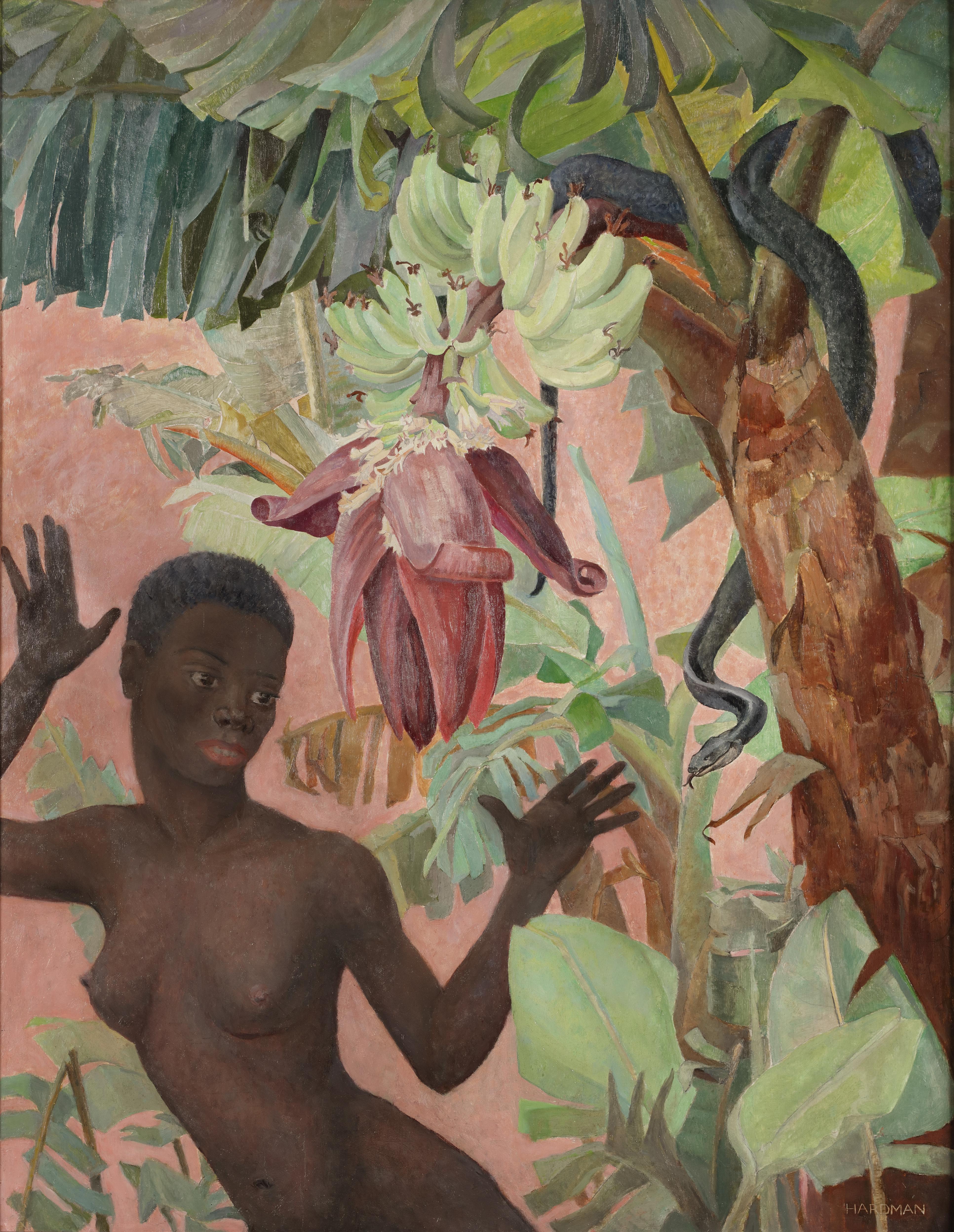 Winifred Elizabeth Beatrice Hardman Nude Painting - 'Eve' (the Snake)