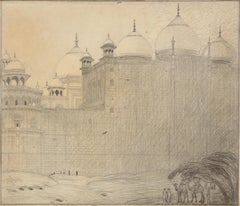 Part of the ring-wall of the Taj Mahal, Agra, India, 1914  