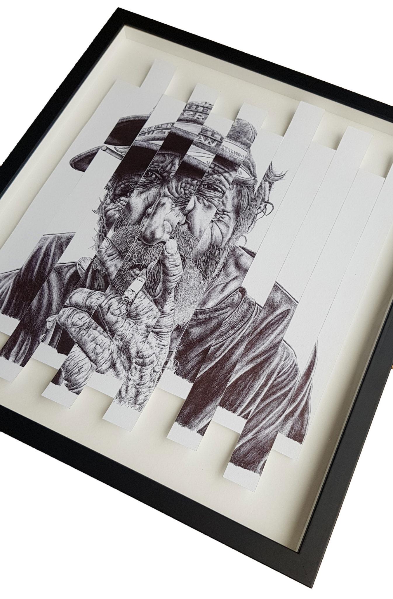 Esquisse de l'homme Glitch - Contemporain Art par Mark Powell