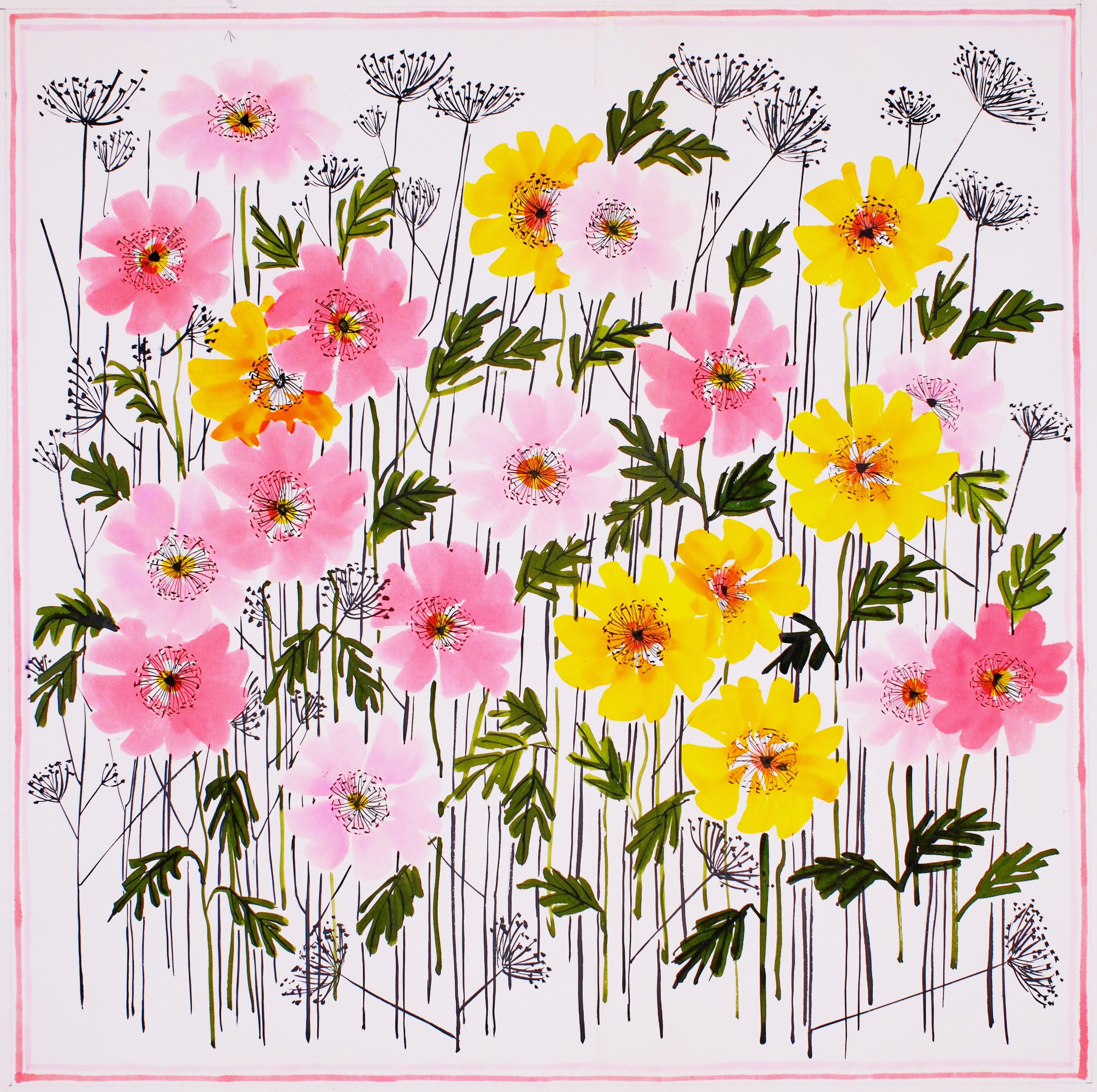Vera peint un champ de fleurs - Art de Vera Neumann