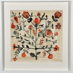 Vera peint un arbre à fleurs