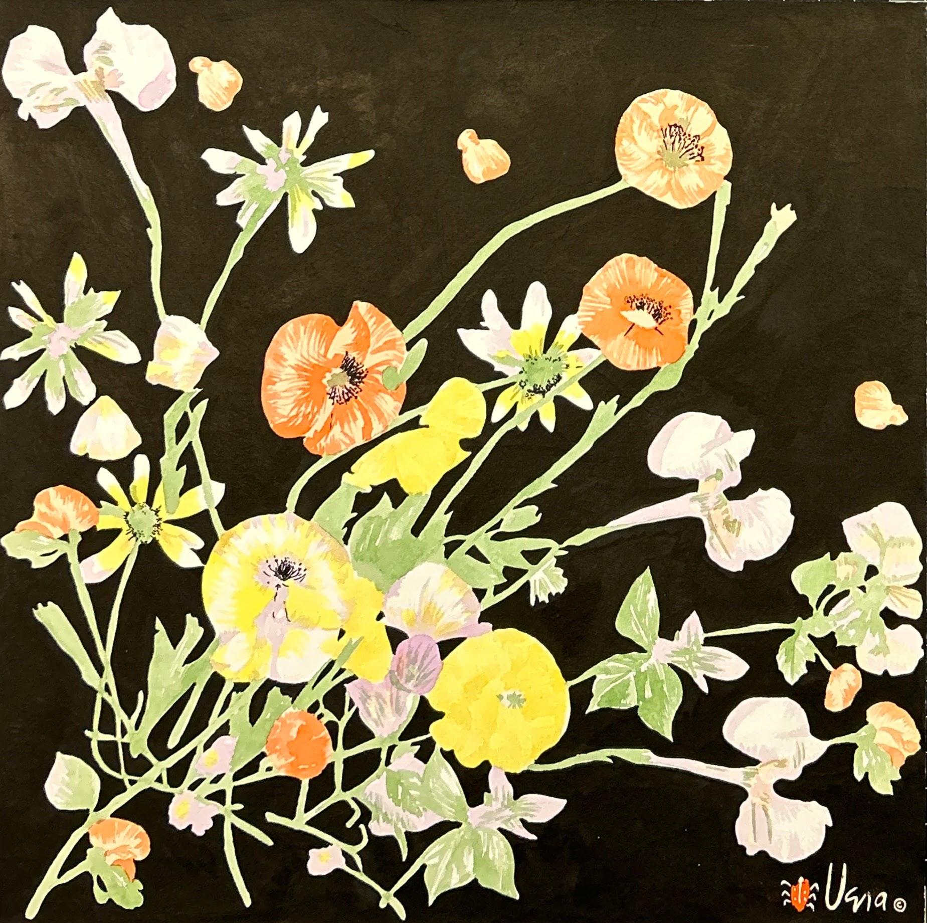 Pinturas Vera Amapolas y Sweet Peas - Art de Vera Neumann
