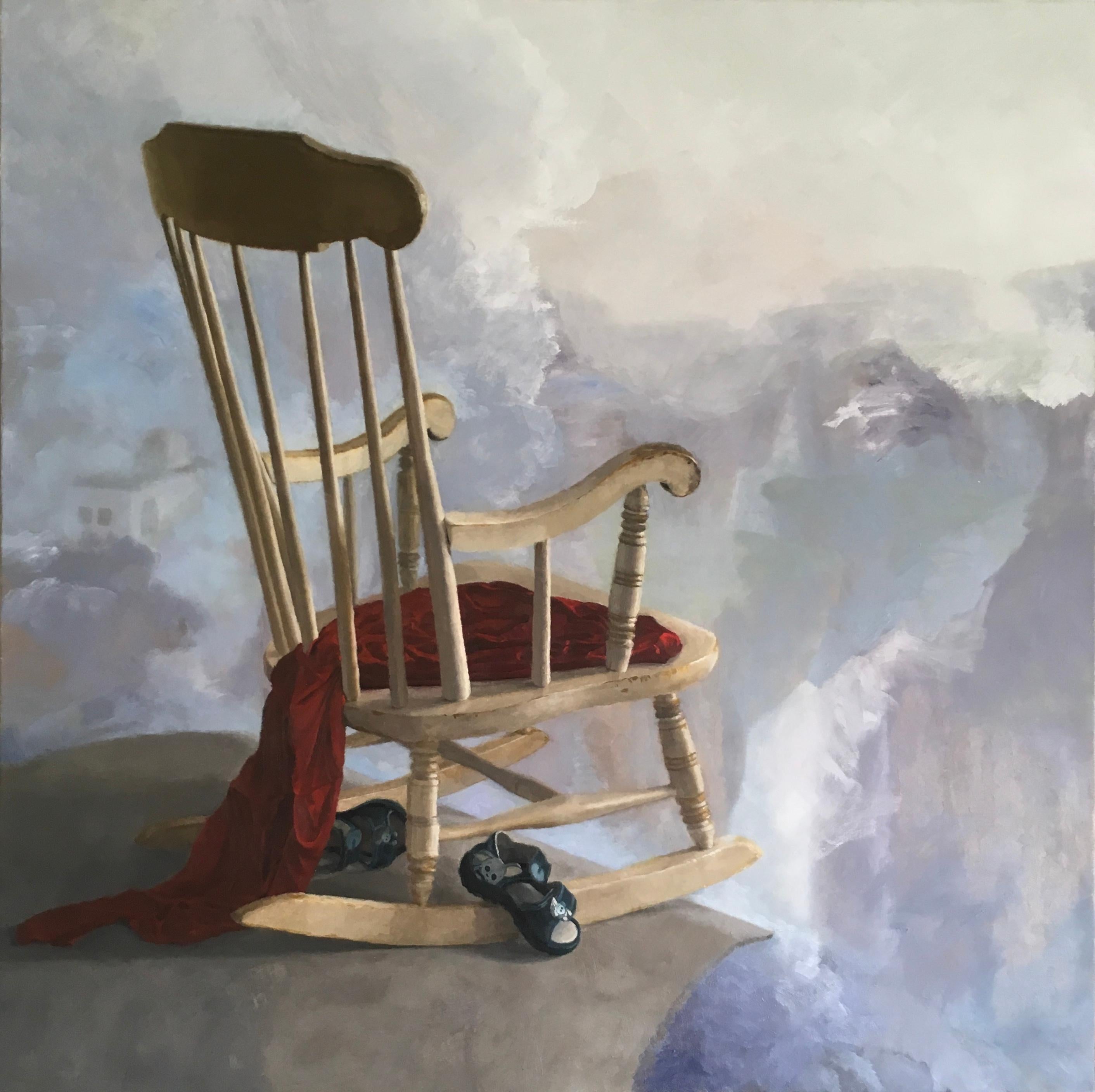 Chani Cohen Zada, « Afterbirth », 2018  Huile sur toile   100 x 100 cm 39 x 39 pouces