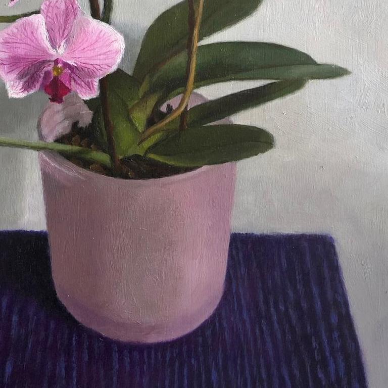„Orchideen“ von Chani Cohen Zada  Ölgemälde auf Tafel   40 x 30 cm 16 x 12 Zoll im Angebot 2