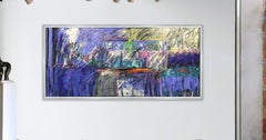 Mindy Weisel,  Seasons in Jerusalem , 2021  oil on canvas   100 x 220 cm 39 x 87
