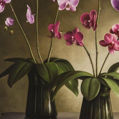 Albert Benaroya (Israeli), Three Orchids, oil on canvas, 89x116 cm