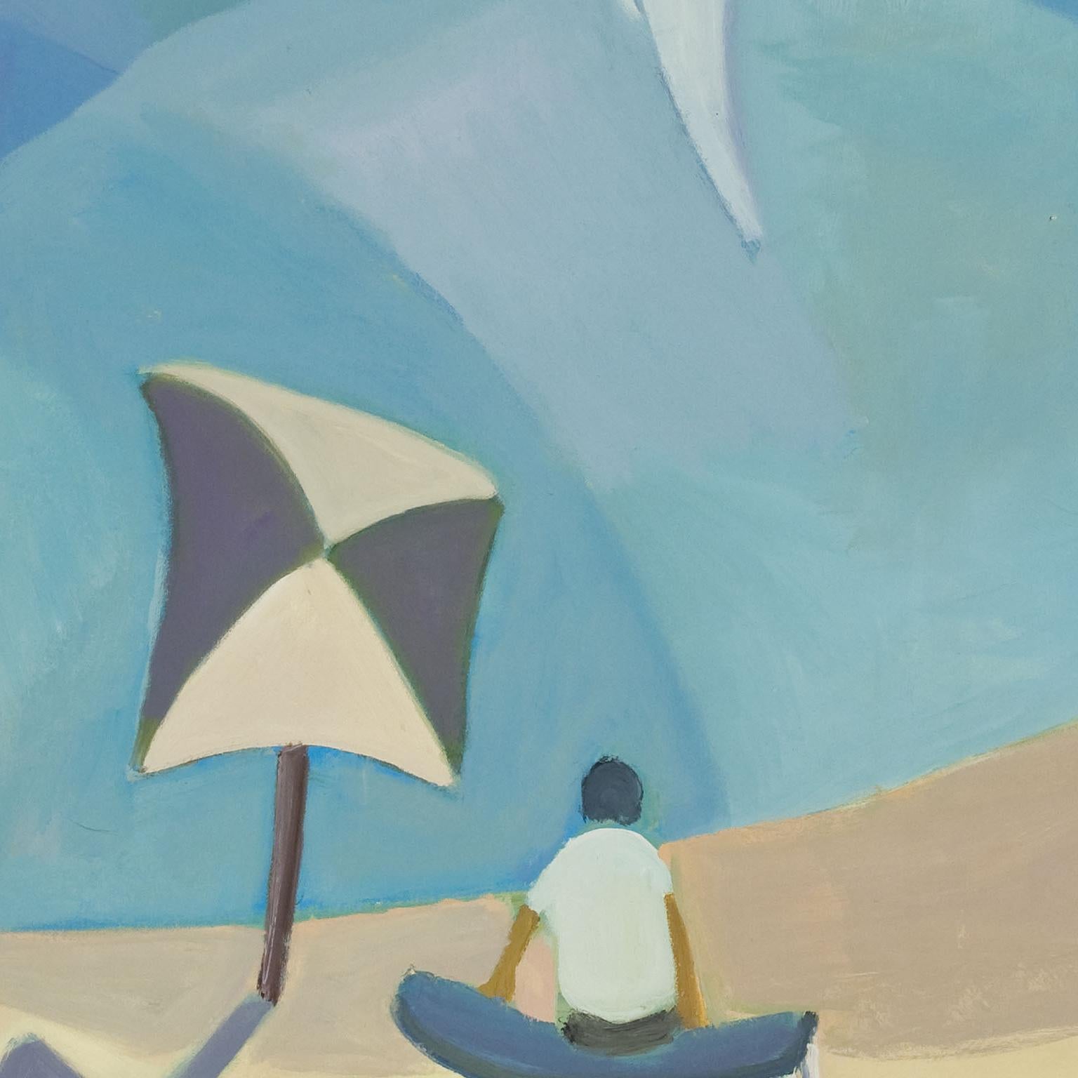 Mikhail Yakhilevich, Boot, 116x89 cm, Öl auf Leinwand, minimalistisches Gemälde – Painting von Mikhail Yakhilevich  