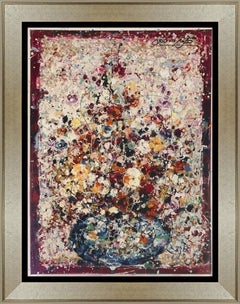 Binyamin Basteker, Bouquet de fleurs (Jerusalem flowers series), oil on canvas
