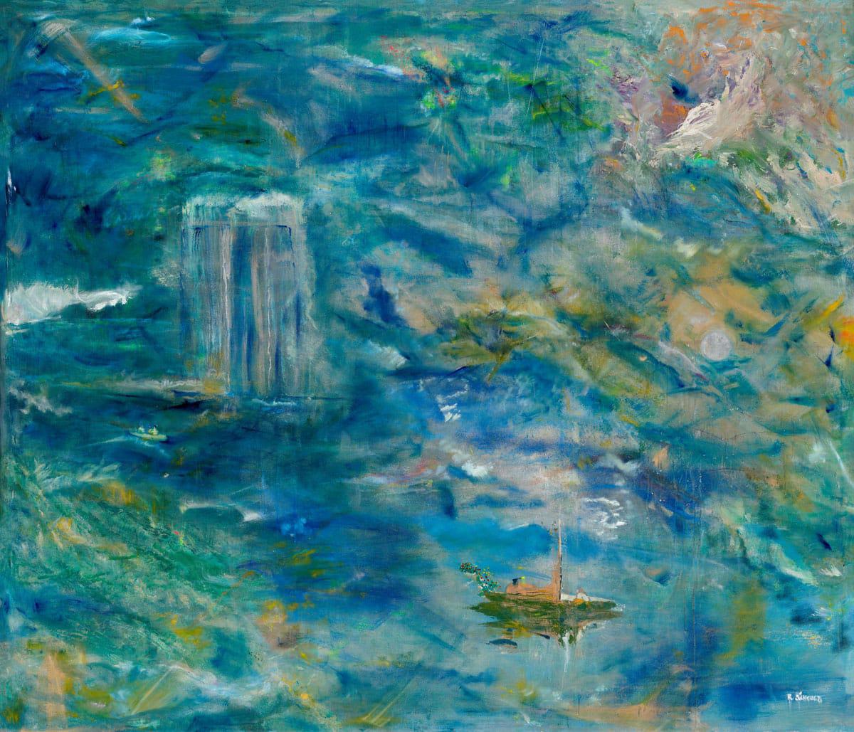Raquel Sanchez Abstract Painting – Omnipresence , 2018-21  Öl auf Leinwand, Öl   170 x 204 cm 67 x 80 Zoll