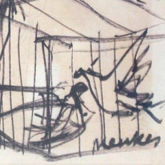 Zygmunt Menkes, Dancers, ink on paper 23 x 22.5 cm