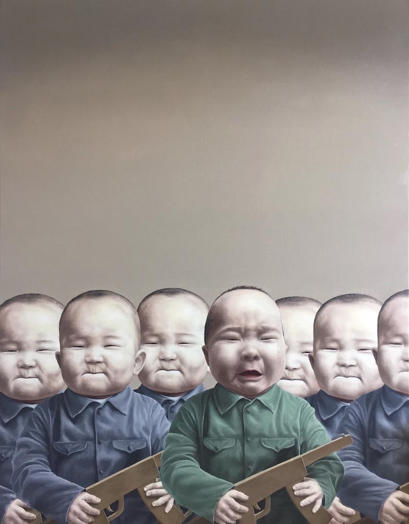 Chen Yu Portrait Painting - Happy Boys Playing the Gun