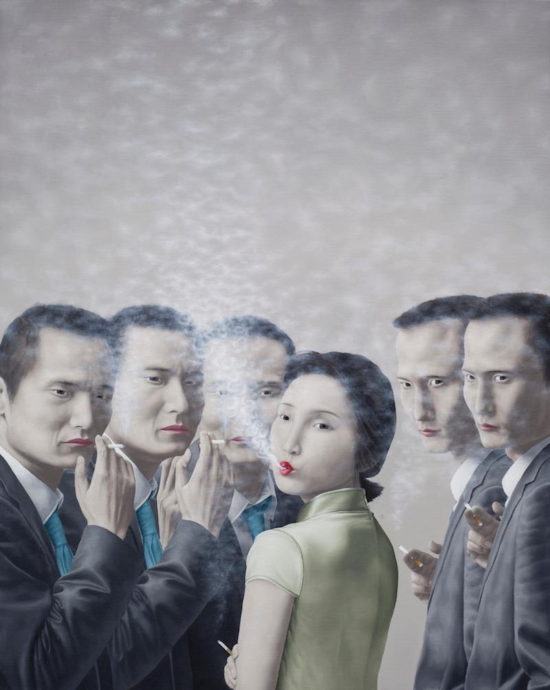 Chen Yu Portrait Painting - Smoking Lady