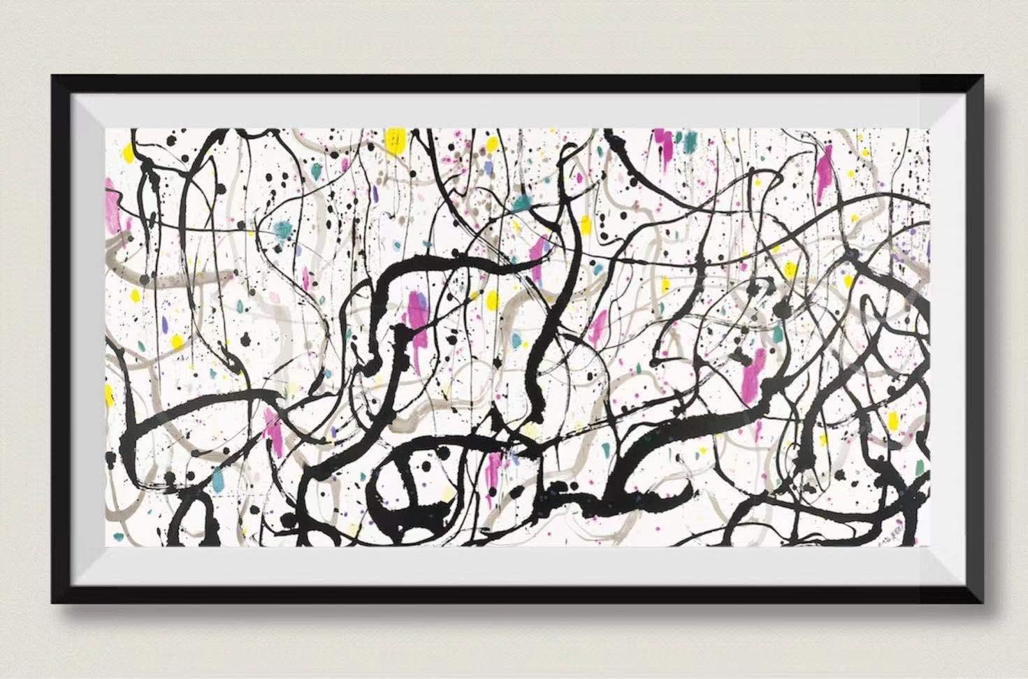 Chinese Wistaria - Contemporary Print by Wu Guanzhong