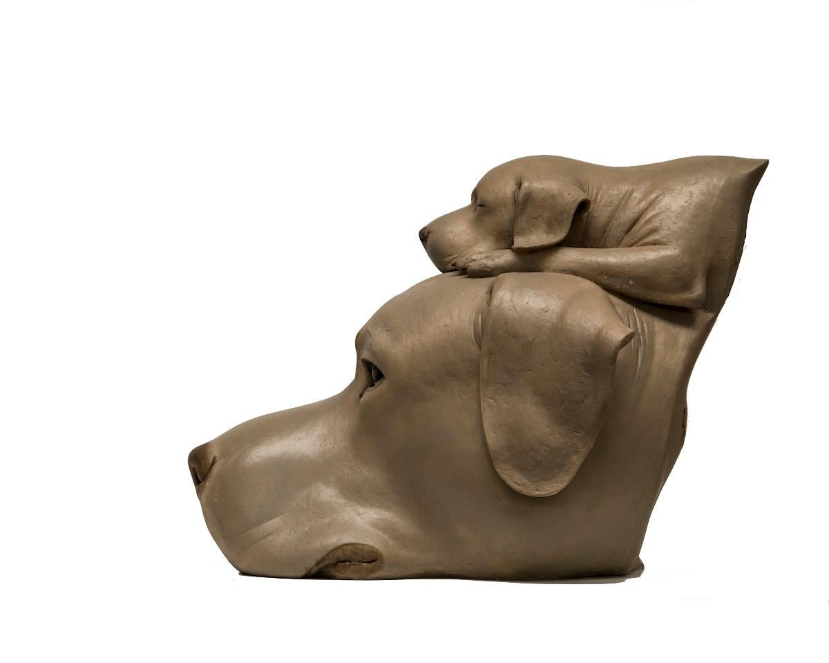 Size: 65 x 52 x 46cm
Media: Bronze
Limited Edition: 8
Signature: Artist Name & Numbered

About The Dog Series:
Graduated with a bachelor’s degree in Fine Arts from Tsinghua University. The artist Li Shengzeng is a dog lover and the dog is his close