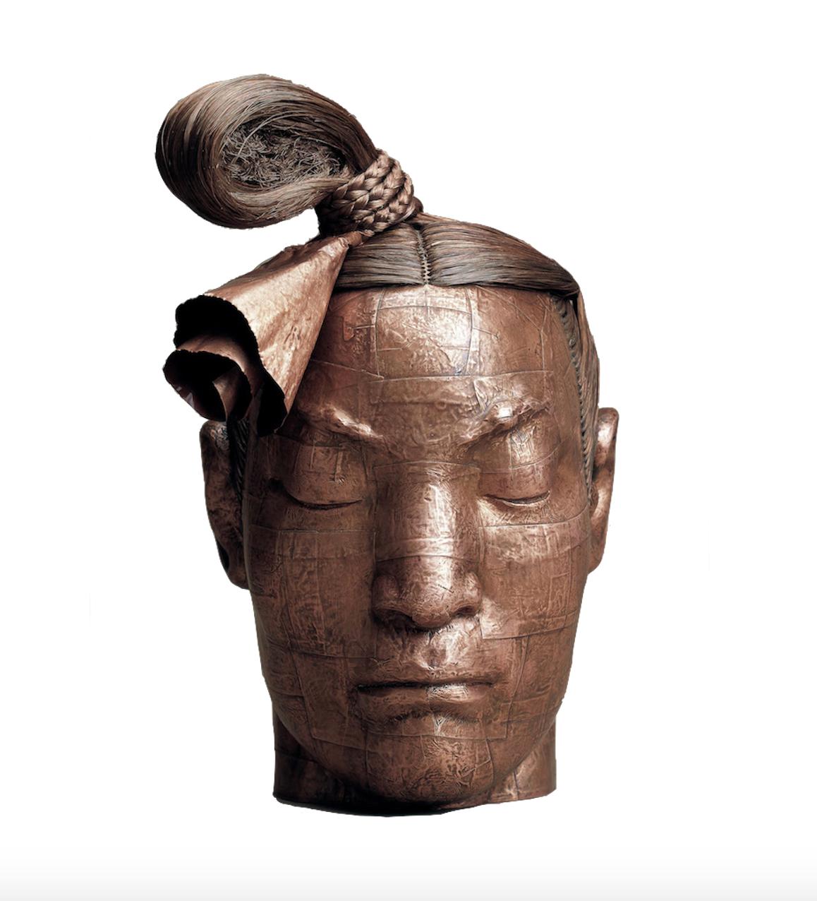 A Warrior no.6 (Head Portrait) - Sculpture by Cai Zhisong