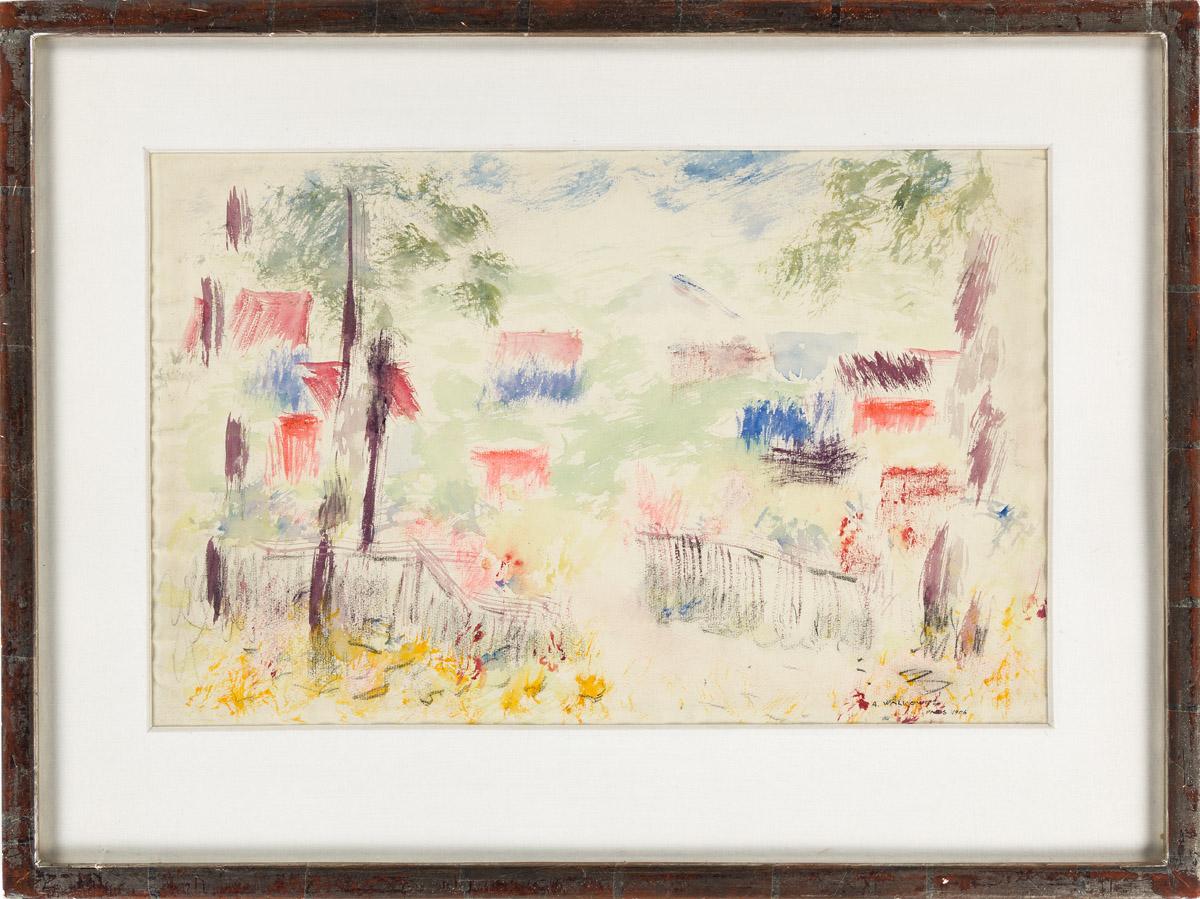 Landscape, France (Abstraction) - Modern Art by Abraham Walkowitz