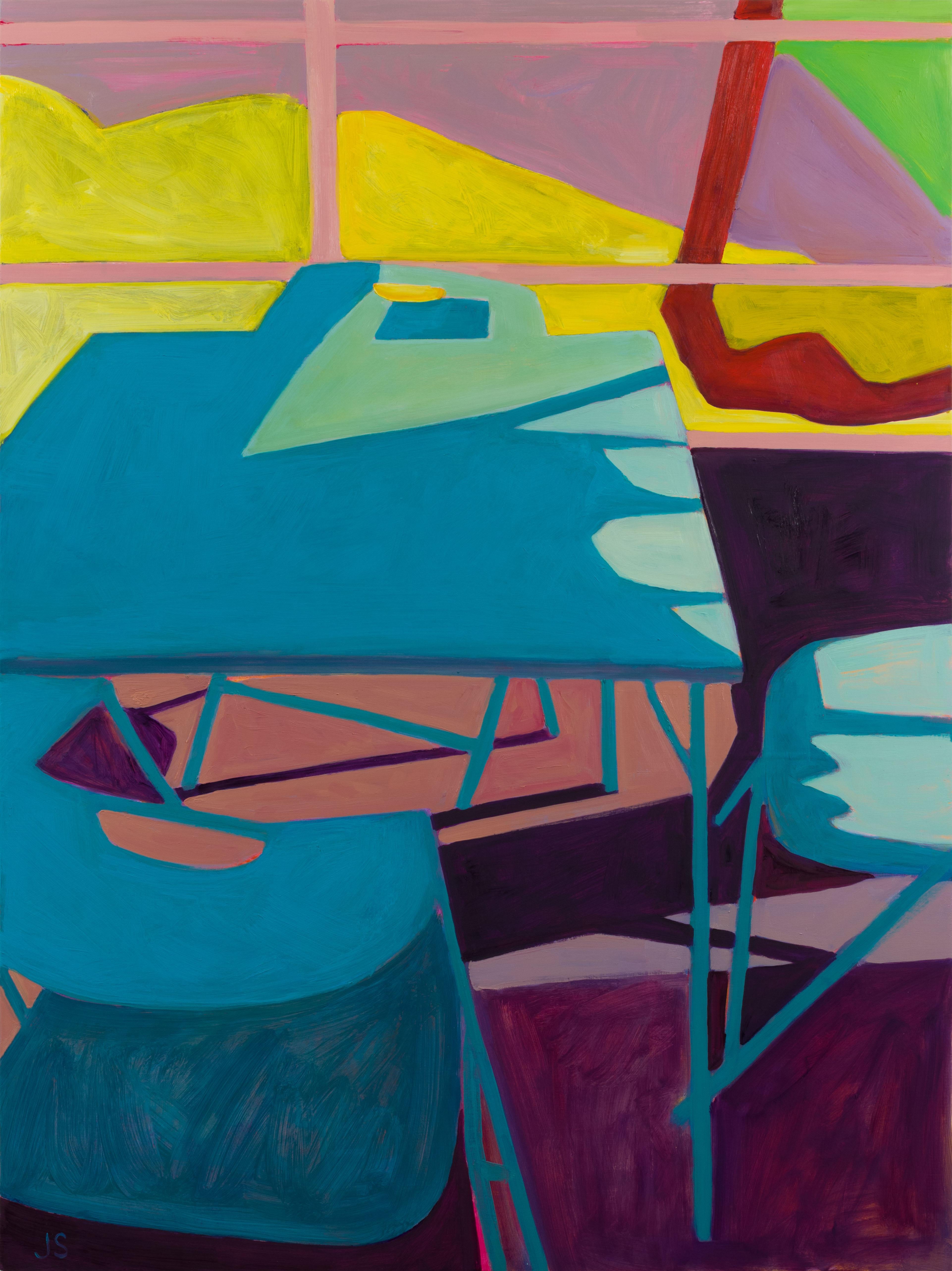 "In the Pattern of Shadows 2," Modern, figurative still life, oil on wood