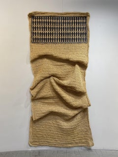 Tradition - Hand Crocheted Wood, Twine, and Ink Wall Hanging